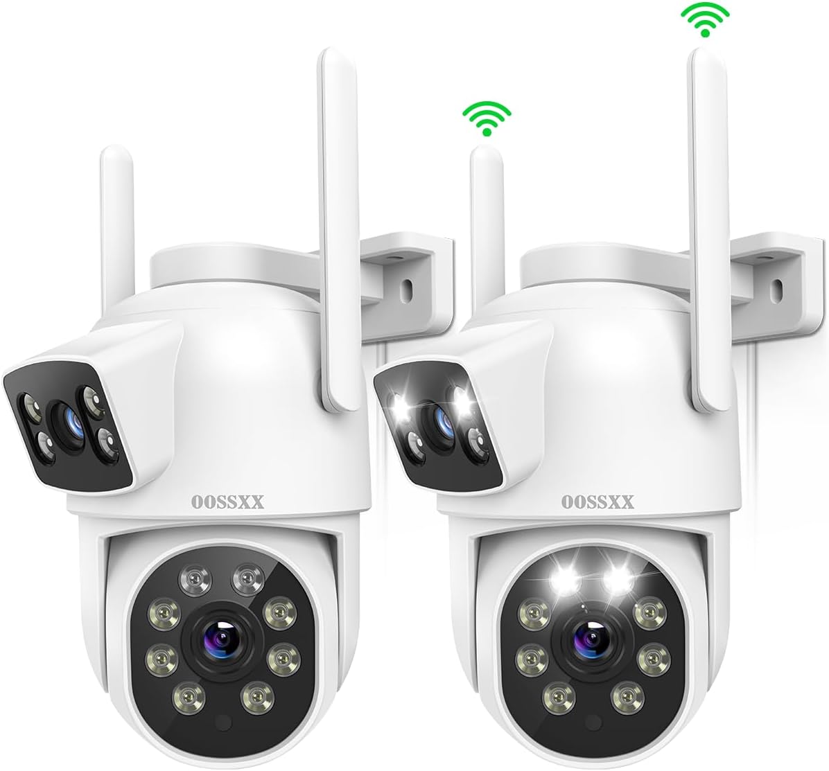 OOSSXX デュアルレンズ ワイヤレス WiFi PTZ カメラ 取扱説明書
